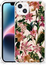 Telefoon Hoesje Apple iPhone 14 Plus Leuk Hoesje met transparante rand Bloemen