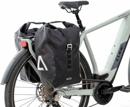 ACID Fietstas TRAVLR - 2 paar - Waterbestendig - Reflecterende elementen - Inh. 20L - Polyester - Zwart van ACID — afbeelding 5