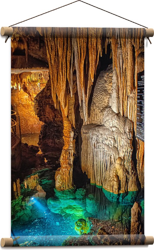 WallClassics - Textielposter - Luray Caverns - 40x60 cm Foto op Textiel