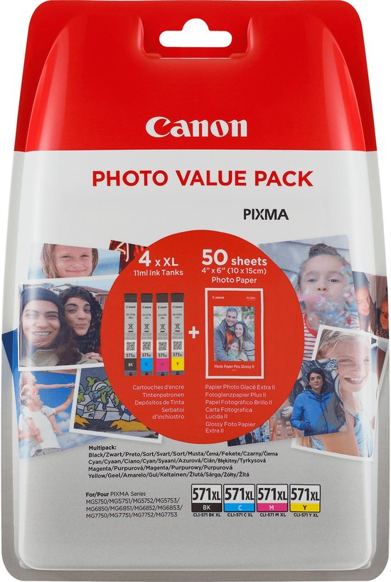 Canon CLI-571XL Cartridges Combo Pack