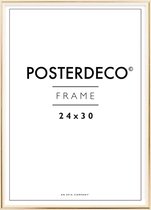 Fotolijst - Posterdeco - Premium Metaal - Fotomaat 24x30 cm - Posterlijst - Fotolijstje - Goud