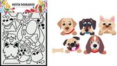 Dutch Doobadoo Card Art A5 Peek a boo hondjes 470.784.037 210x148,5mm