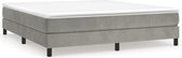 vidaXL - Boxspring - bed - 180x200 - cm - fluweel - lichtgrijs