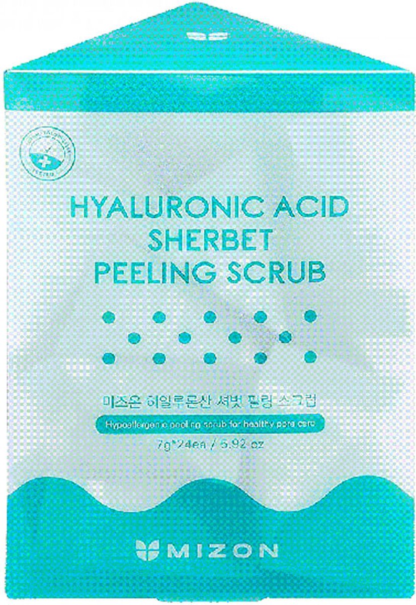 Mizon - Hyaluronic Acid Sherbet Peeling Scrub ( 24 ks ) - Jemný hydratační peeling s kyselinou hyaluronovou