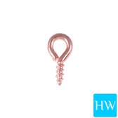 Schroefoog 4.0 x 8.0 mm (micro klein formaat) - roze/goud kleurig (100 stuks)