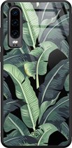 Casimoda® hoesje - Geschikt voor Huawei P30 - Palmbladeren Bali - Hard Case Backcover - TPU - Groen - Planten