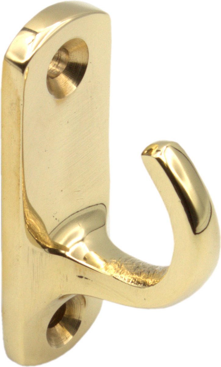 Handdoekhaak Enkel rechthoekig - Messing - S&B 594000.4