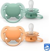 Ultra soft-fopspeen, 2 stuks - BPA-vrije speen voor baby's van 0-6 maanden (model SCF091/03)