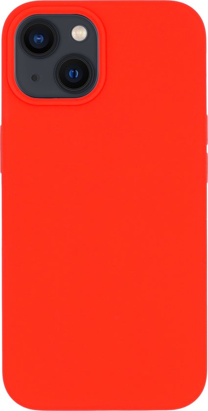 Coque rigide en Siliconen BMAX pour iPhone 13 - Hardcover - Apple - Coque arrière - Coque arrière - Coque de protection - Coque de téléphone - Coque rigide - Protection de téléphone - Rouge