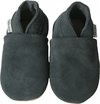 donkerblauw suede