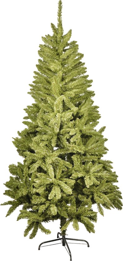 Sapin de Noël artificiel - 240 cm - socle en acier - vert sapin