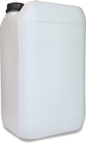 Jerrycan 25 Liter - Transparant - Kunststof - Opstapelbaar - UN-Gecertificeerd - Geschikt voor Benzine, Diesel, Water, Desinfectie Vat - Stapelbare Jerrycans