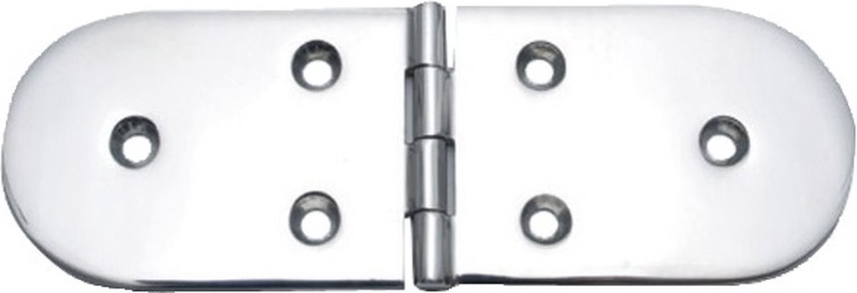 Luikscharnier - 190x65x4 - Rvs 316 - Knoop boven