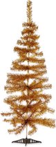 Krist+ Kunst kerstboom - klein - goud - 120 cm - metalen voet - kunstbomen