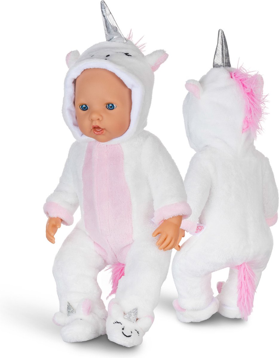 Isa's Friends® - Poppenkleding - Kleertjes geschikt voor o.a. BABY born - 43 cm - Unicorn Onesie