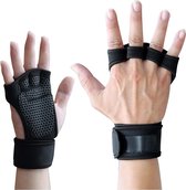 MJ Sports Premium Grip Gloves - Handschoenen - Griphandschoenen - Fitness - Set van 2 - Maat M - Zwart