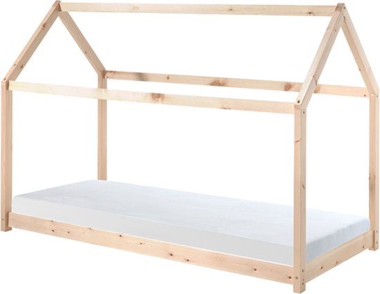 Vipack Bed Cabane - 90 x 200 cm - naturel
