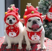 Honden Hoedje Kerst - Honden/Katten Kerstmishoedje - S - Rood
