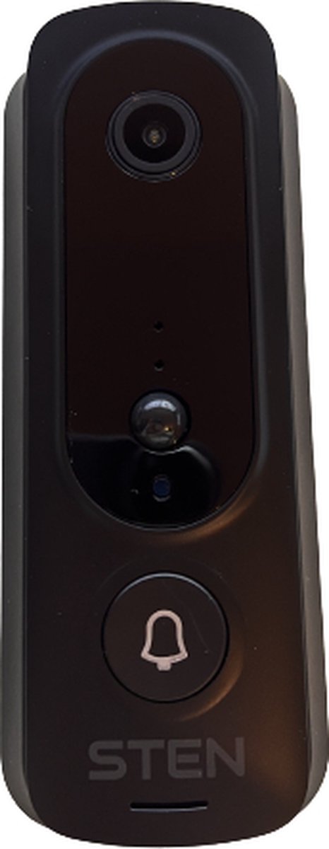 STEN Video deurbel - HD 1080p - micro-SD opslag - Live - Slimme Deurbel - Camera Deurbel - Zwart