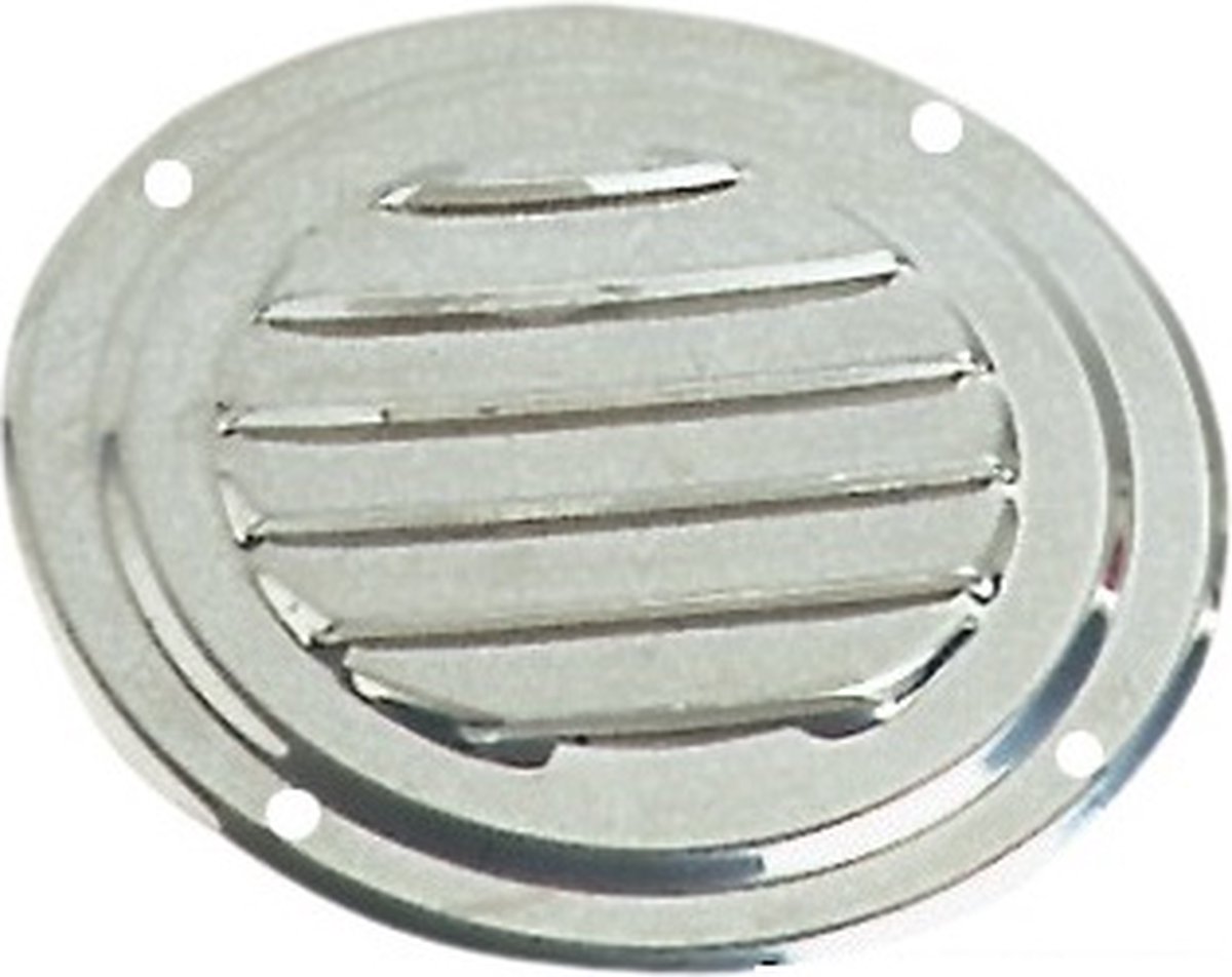 Ventilatierooster - Schoepenrooster - Met insectengaas - 150mm - Rvs gepolijst
