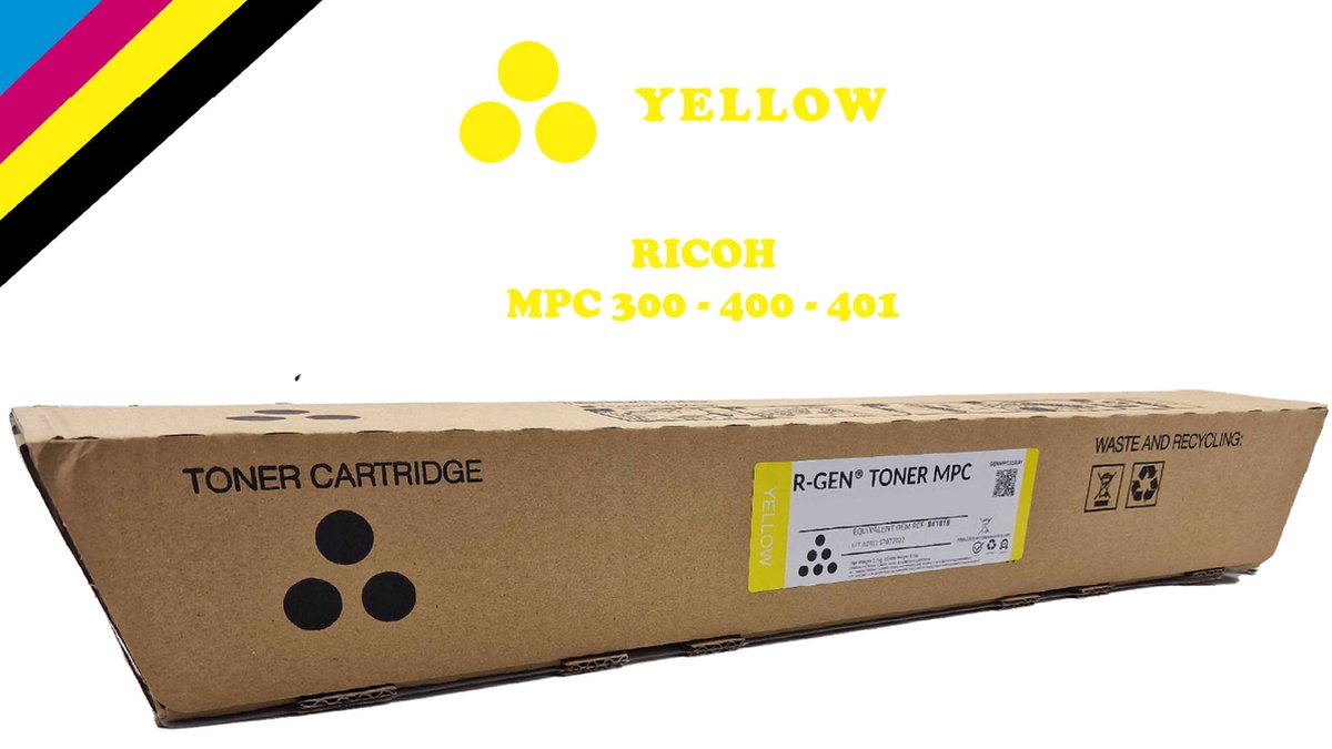 Toner Ricoh MP C300 / 400 / 401 Yellow – Compatible
