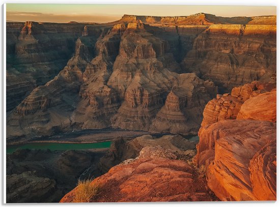 WallClassics - PVC Schuimplaat- Foto van Nationaal Park Grand Canyon - 40x30 cm Foto op PVC Schuimplaat