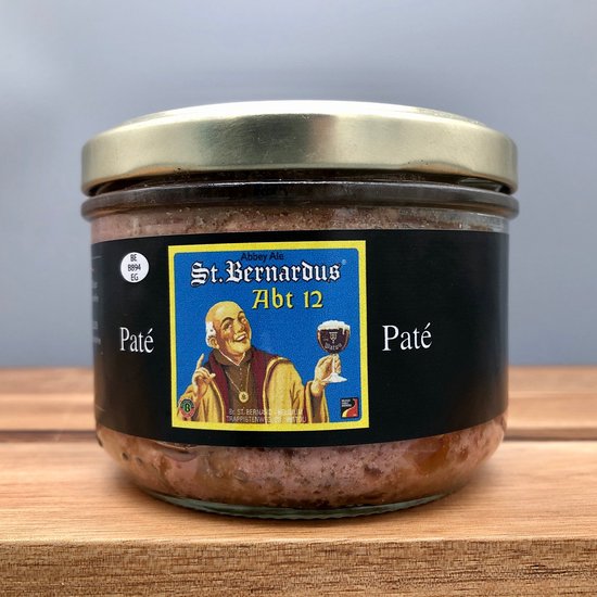 St Bernardus Abt 12 Paté - 3 x 180g - De Veurn' Ambachtse - Set van 3 bokaaltjes van 180g - Ambachtelijke gemaakte paté met een perfect evenwicht tussen zoet en zuur.