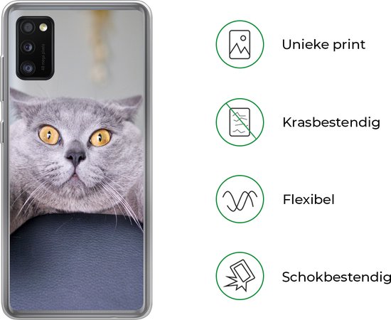 Coque Samsung Galaxy A41 - Chat - Bang - Chaise - Siliconen - Noël - Cadeaux - Cadeaux chaussures