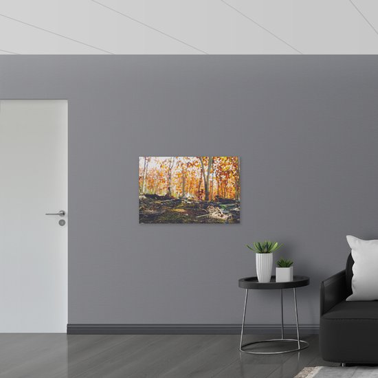 WallClassics - Drapeau - Branches tombées - 90x60 cm Photo sur Drapeau Polyester