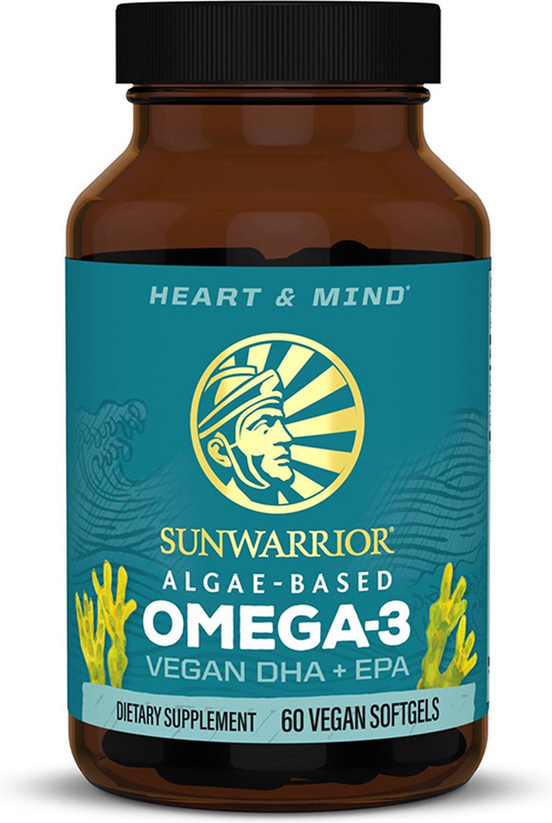 SUNWARRIOR OMEGA-3 VEGAN DHA+EPA 60 SOFTGELS