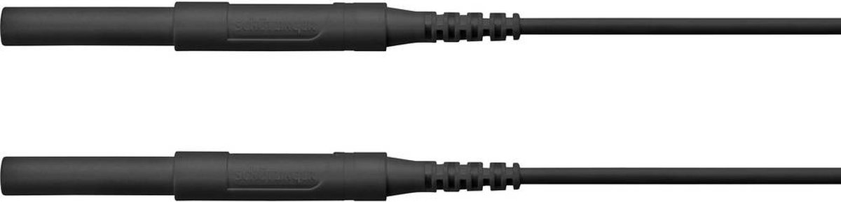 Schützinger HSPL 8568 / AWG16 / 50 / SW Veiligheidsmeetsnoer [Stekker 4 mm - Stekker 4 mm] Zwart 1 stuk(s)