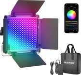 Neewer®  - 660 RGB LED-lamp met app-Bediening 660 SMD-LED's - CRI 97+ 3200K-5600K Helderheid 0-100% Instelbare Kleuren - 11 Scènes met LCD Scherm U Houder Metalen Behuizing