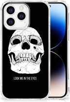 Beschermhoes Geschikt voor iPhone 14 Pro Telefoon Hoesje met doorzichtige rand Skull Eyes