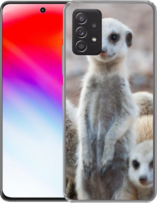 Convient pour la coque Samsung Galaxy A53 5G - Suricates curieux - Coque de téléphone en Siliconen