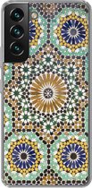 Geschikt voor Samsung Galaxy S22 Plus hoesje - Een close up van een Marokkaanse mozaïek - Siliconen Telefoonhoesje