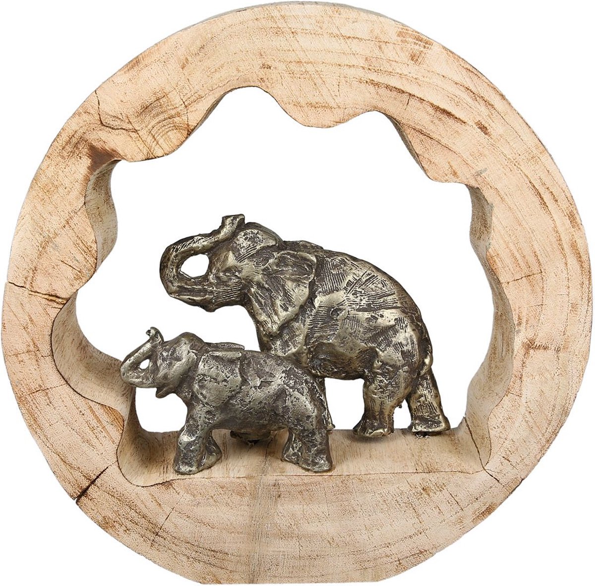 Mangohout sculptuur olifanten massief hout