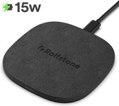 Rolfstone Swift - 15 W - Draadloze oplader telefoon - Snellader - Fast charging - Inclusief kabel - Zwart - Werkt met iPhone 12 13 14 pro, Samsung, Android met Qi wireless charging