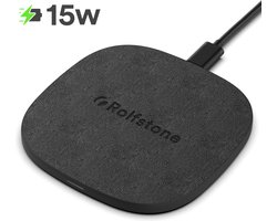 Rolfstone Swift - 15 W - Draadloze oplader telefoon - Snellader - Fast charging - Inclusief kabel - Zwart - Werkt met elke mobiel met Qi wireless charging