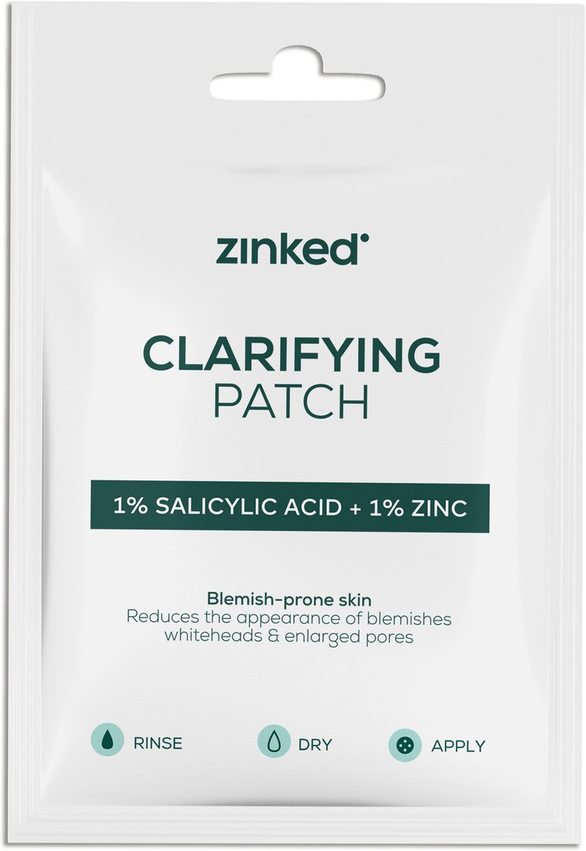 Zinked Acne Pimple Patches - Sterk Werkzame Formule - 2 Verschillende Formaten - 1% Salicylzuur (BHA) & 1% Zink - Absorbeert Talg - Hydrocolloïd