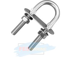 Fes Marine roestvaststalen U-Bout met contraplaat M8