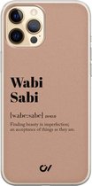 Coque iPhone 12 (Pro) silicone - Wabi Sabi - Text - Marron - Apple Soft Case Phone Case - TPU Back Cover - Casevibes
