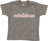 T-Shirt Schetebeze Grijs/Roze 12-18 mnd
