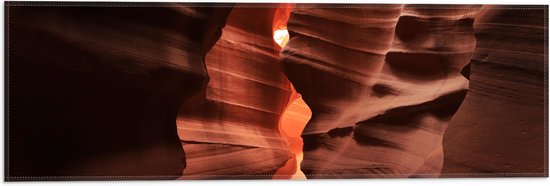 WallClassics - Vlag - Upper Antelope Canyon - 60x20 cm Foto op Polyester Vlag