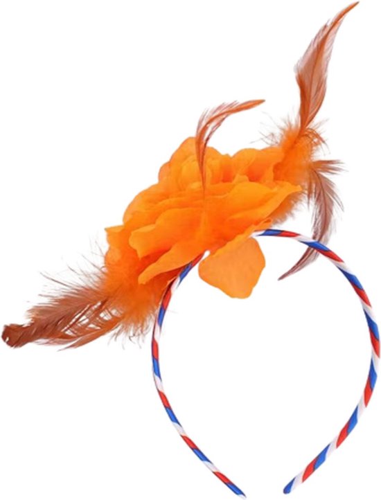 Oranje diadeem met bloem en veren - WK / EK - Koningsdag - Haarband -  Kunststof -... | bol.com