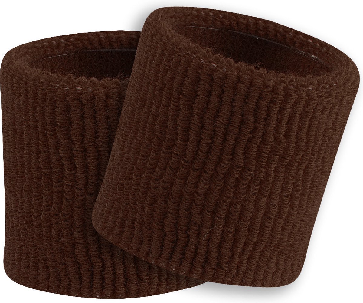 TCK - Polsbanden - Badstof - Diverse Sporten - Volwassenen - Terry - Standard Weight - 8 cm - Paar - Bruin - One Size