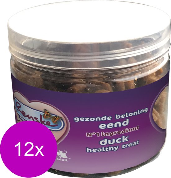 12x Renske Gezonde Beloning Kat eend 100 gr