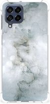 Stevige Telefoonhoesje Geschikt voor Samsung Galaxy M53 Telefoon Hoesje met doorzichtige rand Painting Grey