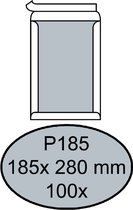 Bordrug Envelop P185 ZK Wit Huismerk