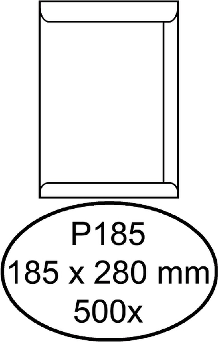 Envelop quantore akte p185 185x280 100gr wt