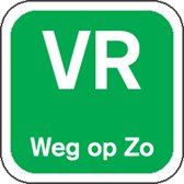 Label - VR weg op - papier - afwasbaar - 19x19mm - groen - rol à 1000 stuks